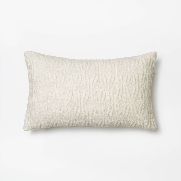 Woven Diamond Jacquard Throw Pillow Cream - Threshold™ designed with Studio McGee | Target