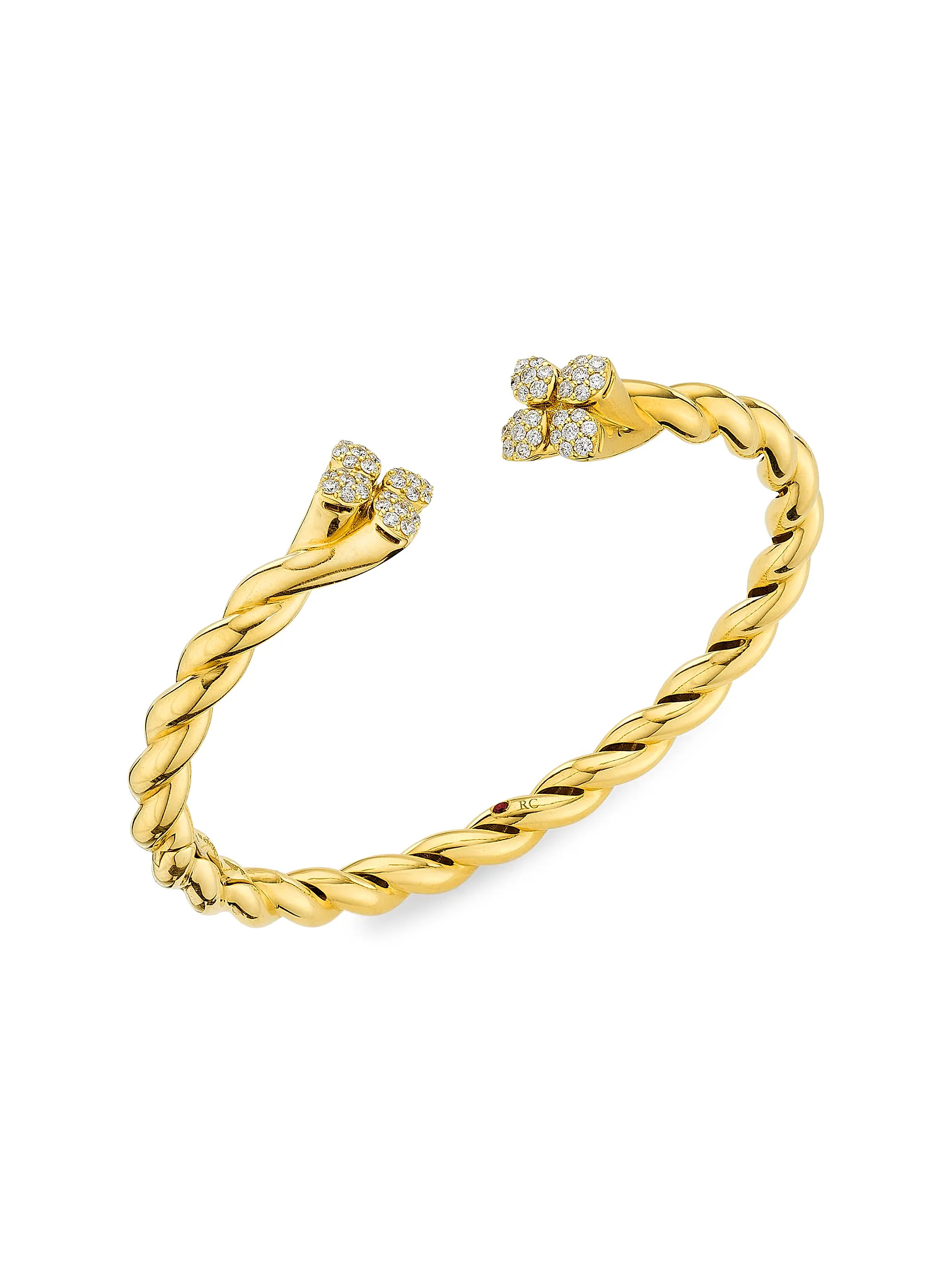 Love In Verona 18K Yellow Gold & 0.63 TCW Diamond Bracelet | Saks Fifth Avenue