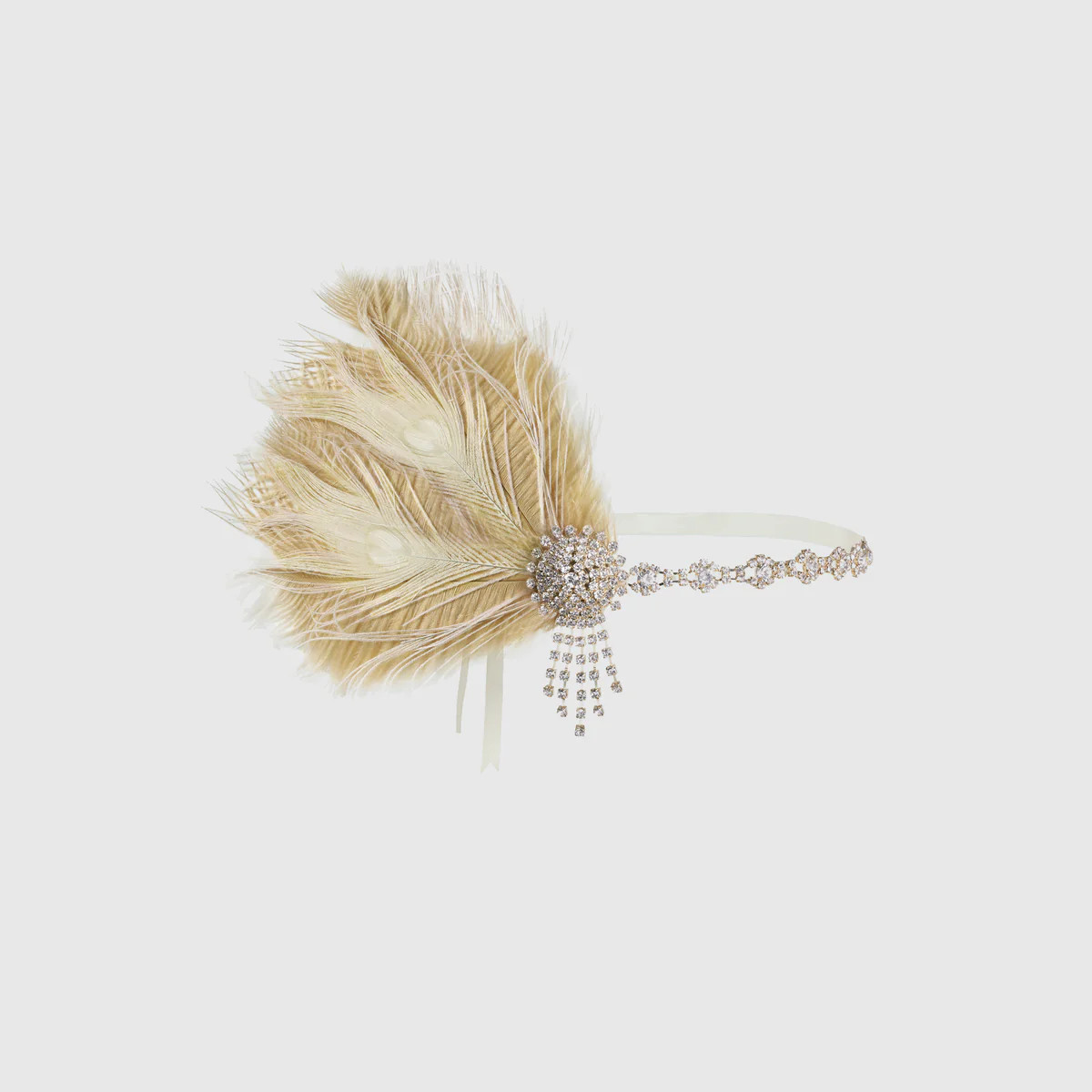 Shop 1920s Headpieces - Rhinestone Chain Headpiece| BABEYOND | BABEYOND