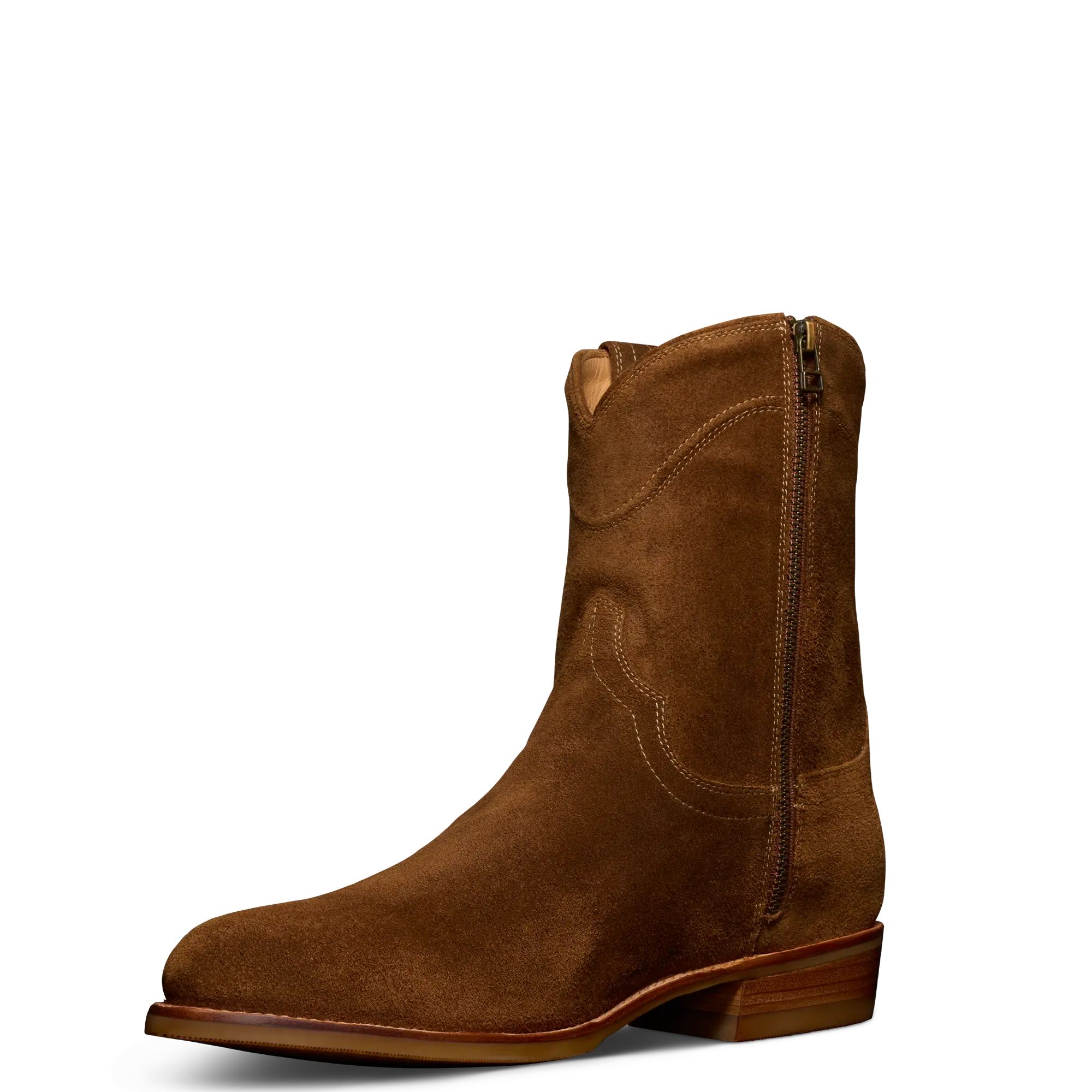 Leather Zip-Up Boots |  The Dax - Whiskey | Tecovas | Tecovas