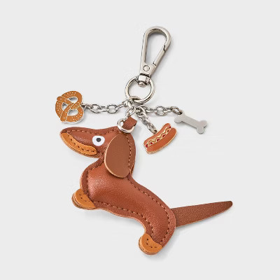 Girls' Dachshund Puppy Bag Charm - art class™ Brown | Target