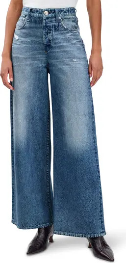 Miramar Sofie High Waist Ankle Wide Leg Terry Sweatpant Jeans | Nordstrom