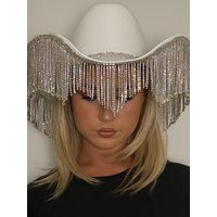 Rhinestone Fringe Cowboy Hat ""Lucky"" Losangelescowgirl Birthdays, Bachelorette Party, Country Conc | Etsy (US)