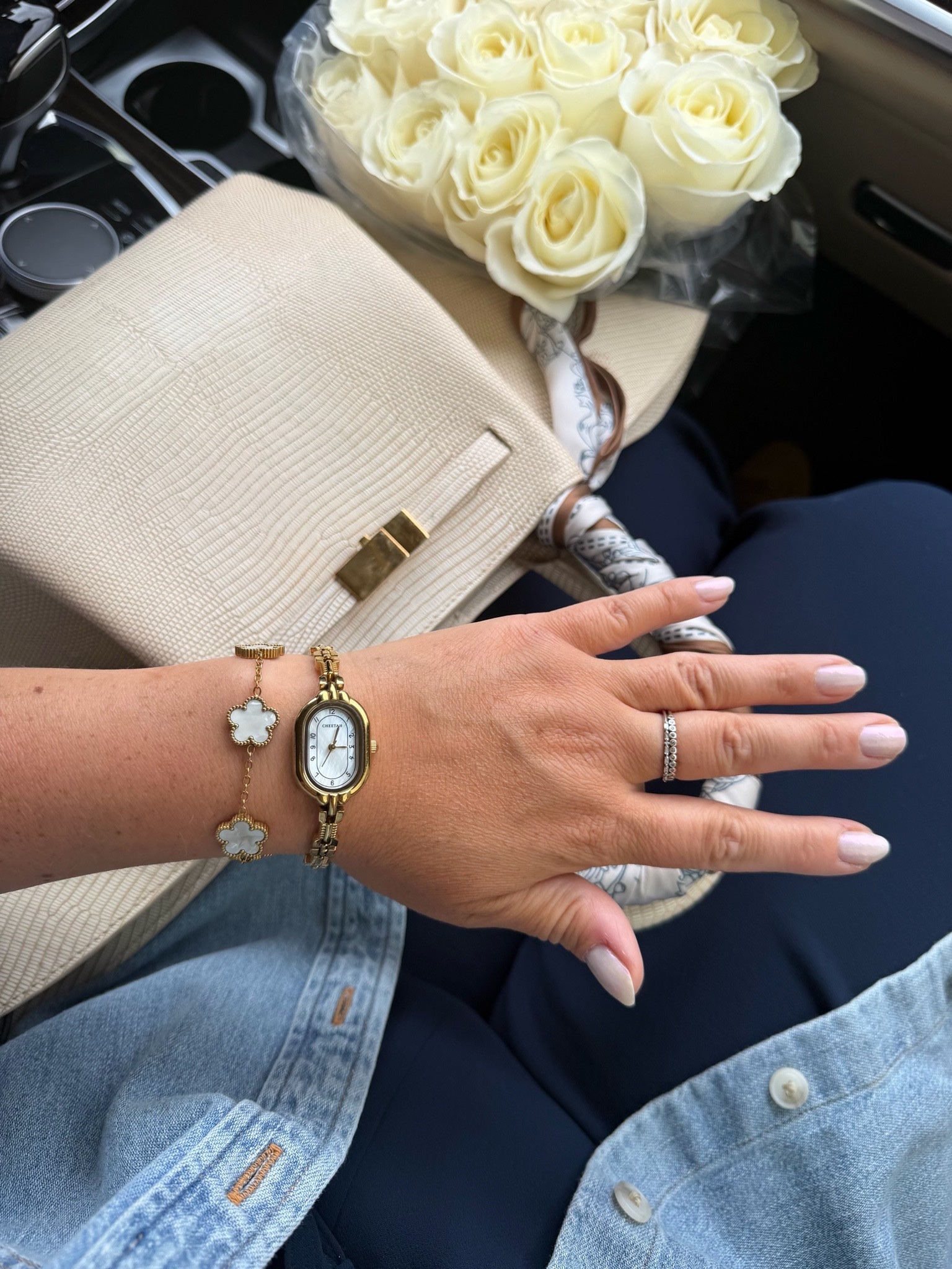 Designer look for less watch & bracelet all from Amazon 🤍

#LTKootd