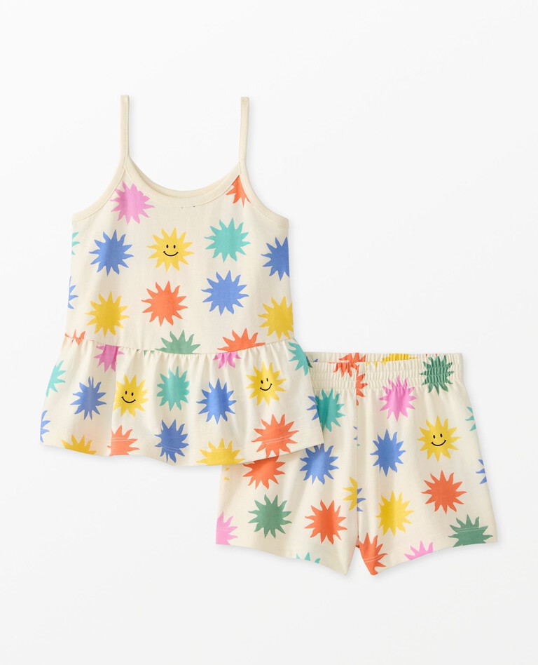 Peplum Tank Top & Short Set | Hanna Andersson