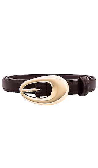 Oval Buckle Belt in Brown | Revolve Clothing (Global)