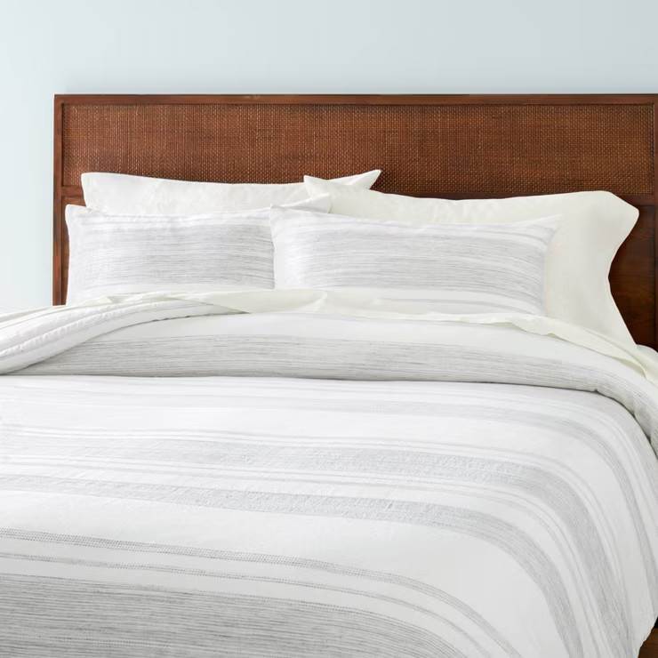 3pc Heathered Stripe Comforter Bedding Set - Hearth & Hand™ with Magnolia | Target