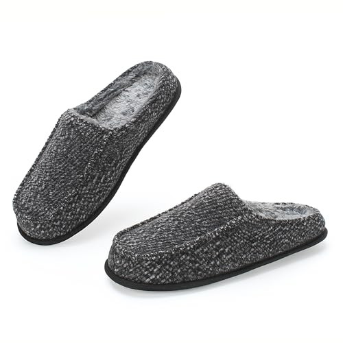 Cozylook Men's Slip-on Slippers, Memory Foam Padded House Moccasins, Non-Slip Sole Indoor/Outdoor, Soft Plush Lining, Cozy Christmas Gifts for Him Boyfriend Husband Dad Grandpa, Sizes 8-9 | Amazon (US)