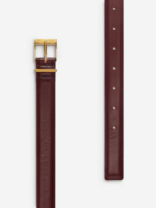 Leather Belt – Dark Red – Women – ARKET GB | Arket UK