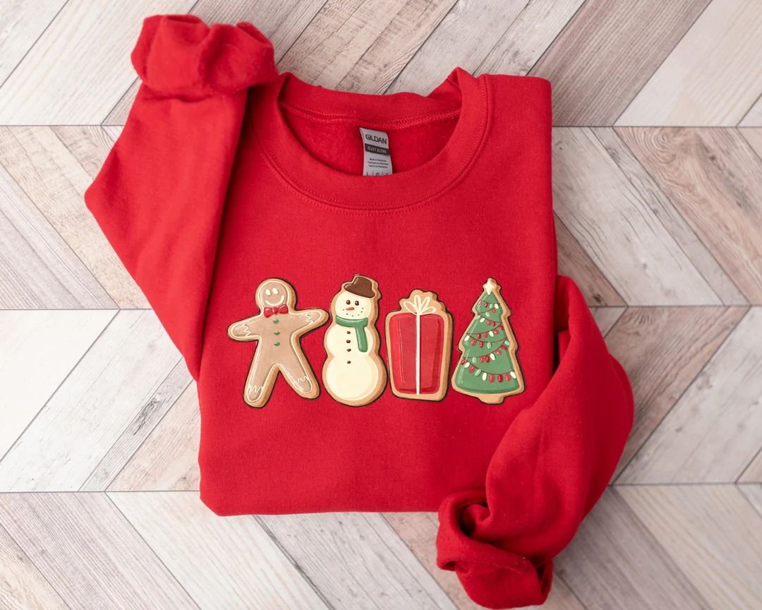 Gingerbread Cookies Sweatshirt Christmas Shirt Christmas - Etsy | Etsy (US)