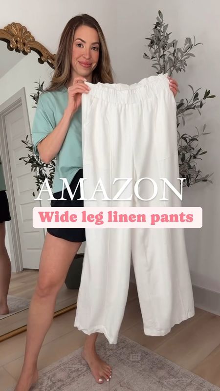 Amazon wide leg linen pants! #amazon #founditonamazon

#LTKFindsUnder50 #LTKTravel #LTKSaleAlert