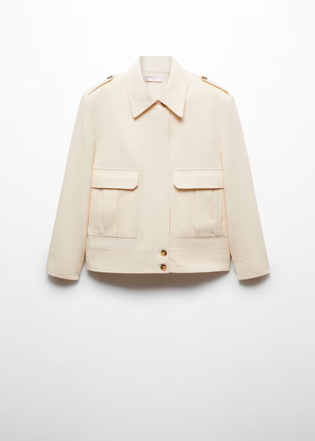 Pocketed cotton jacket -  Women | Mango USA | MANGO (US)