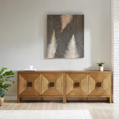 2-Door Accent Cabinet With Adjustable Shelves, Contemporary Look, 47.5" Long, Spacious Storage Place, Solid Wood Material, Dark Coffee , Finished Shel | Wayfair North America