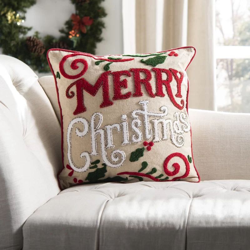 Jeter Merry Throw Pillow | Wayfair North America