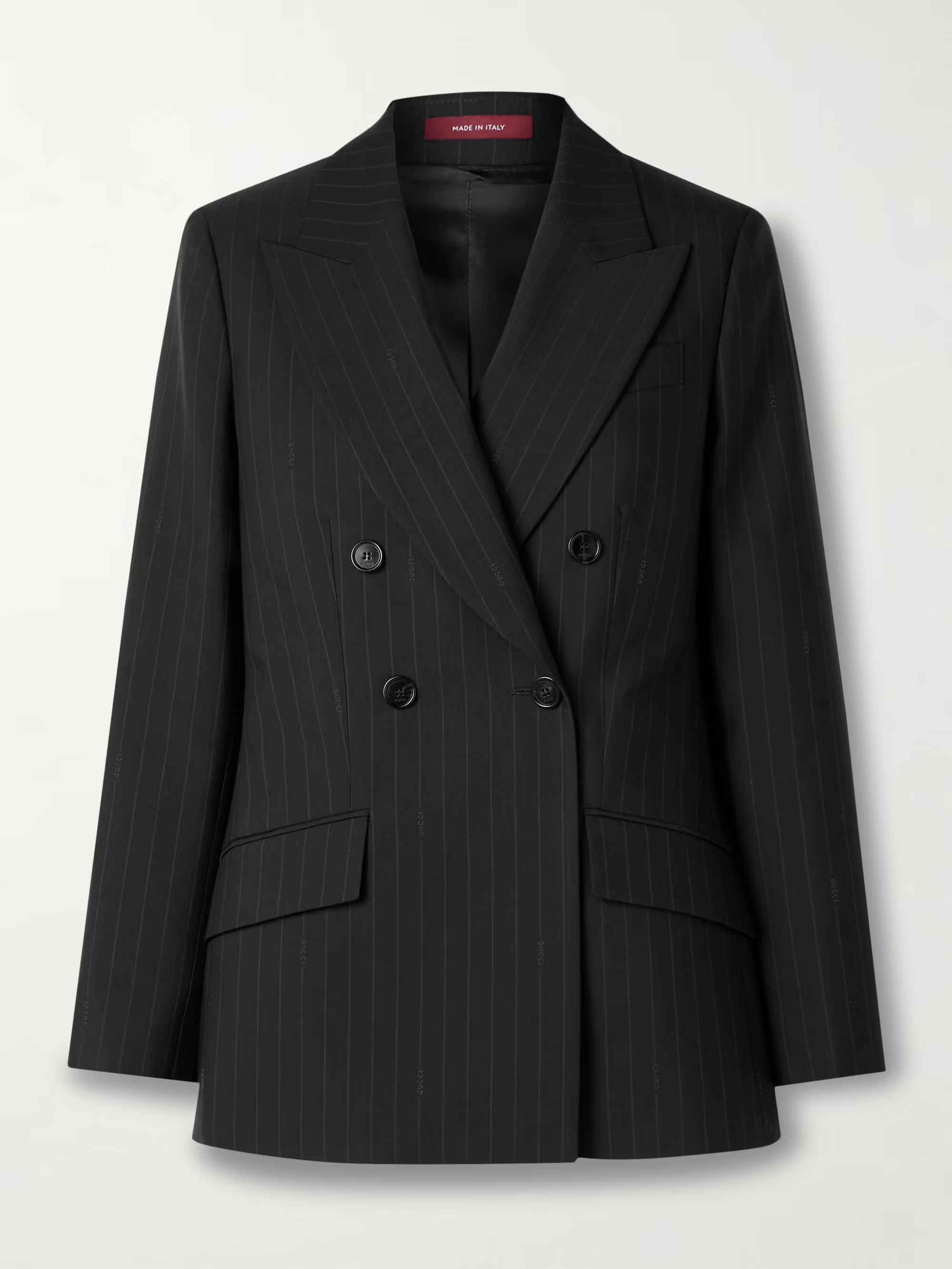 Double-breasted pinstriped wool-twill blazer | NET-A-PORTER (US)
