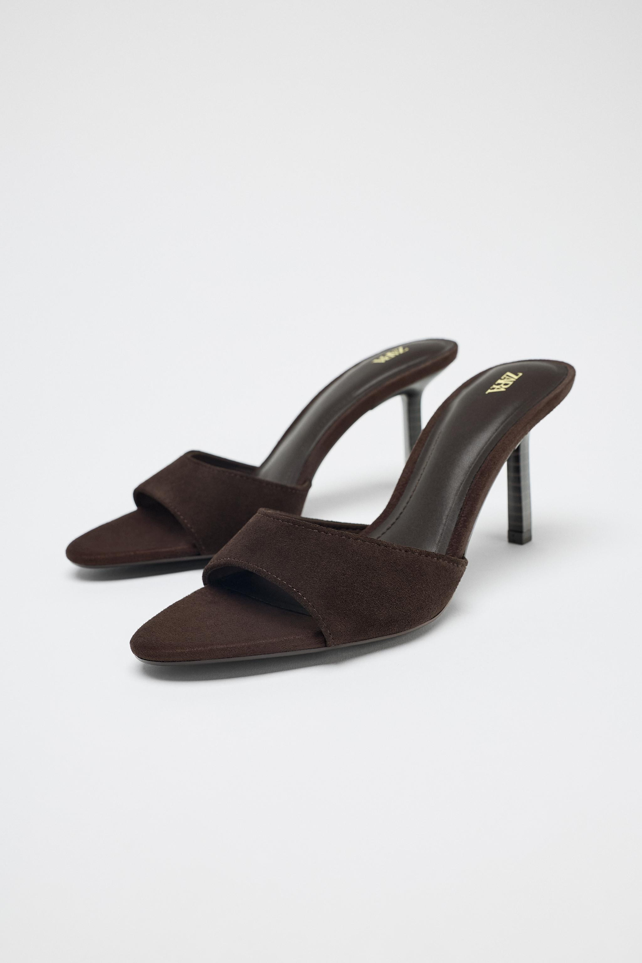 SANDALETTE AUS VELOURSLEDER | Zara DE