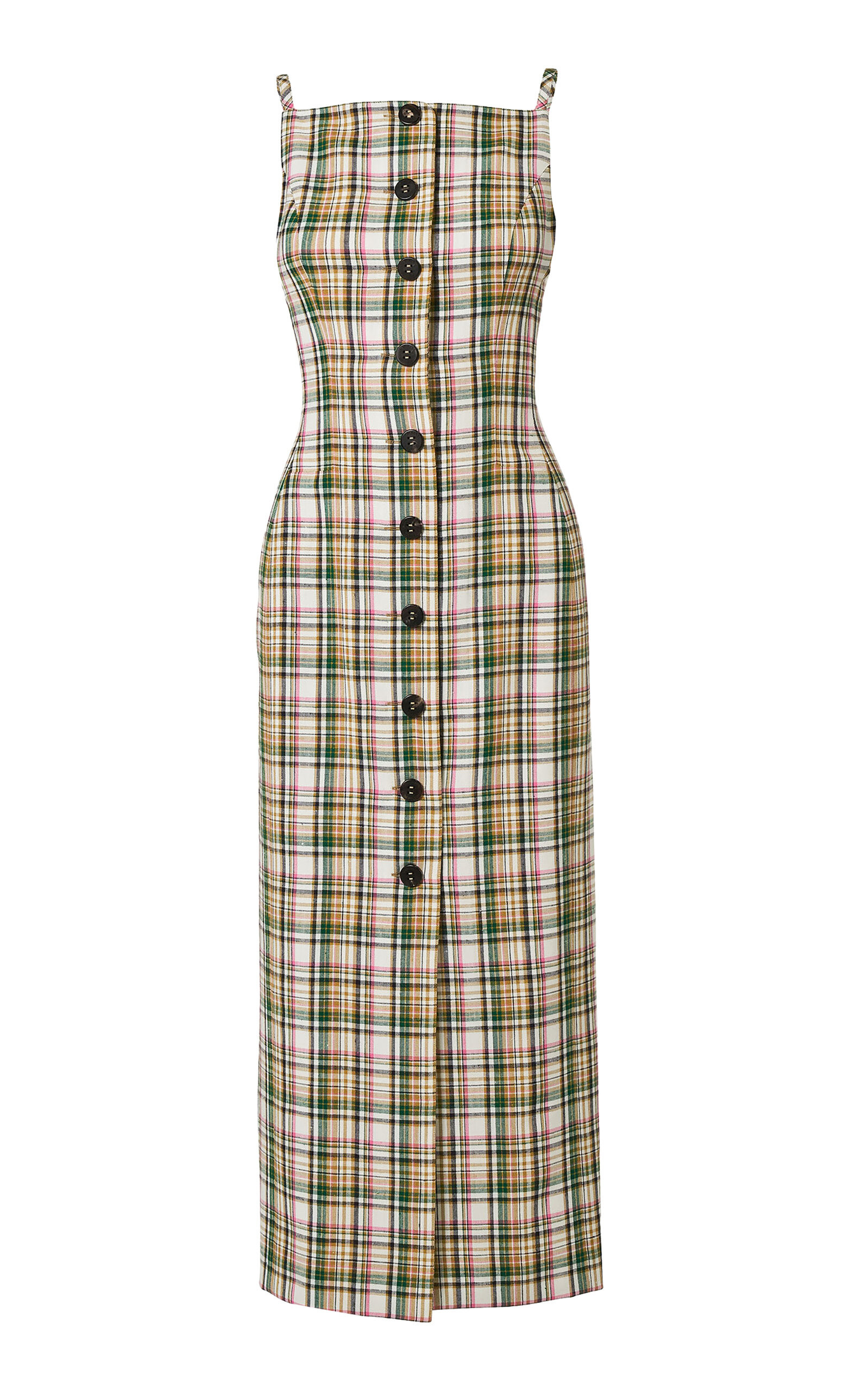 Carolina Herrera Check Plaid Tailoring Midi Pencil Dress - Moda Operandi | Moda Operandi (Global)