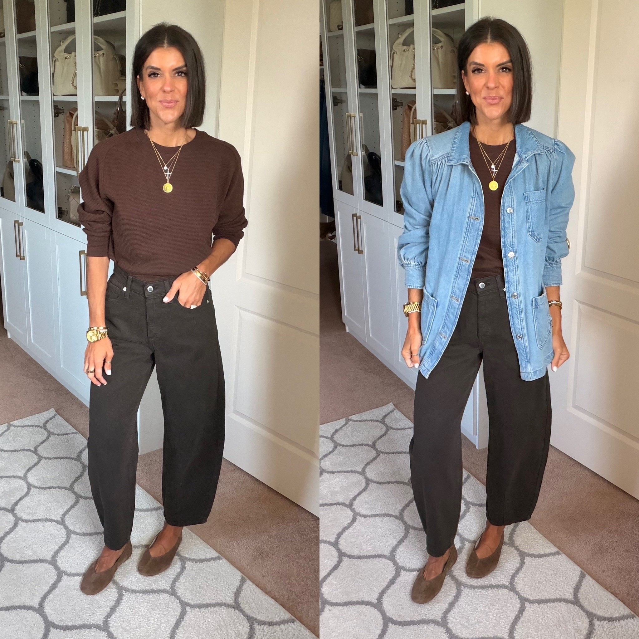 Love these $14 Walmart Henley! Size xs
Size 0 in Target jeans 
Size small in Walmart jacket

#LTKSaleAlert #LTKstorytime #LTKmomlife