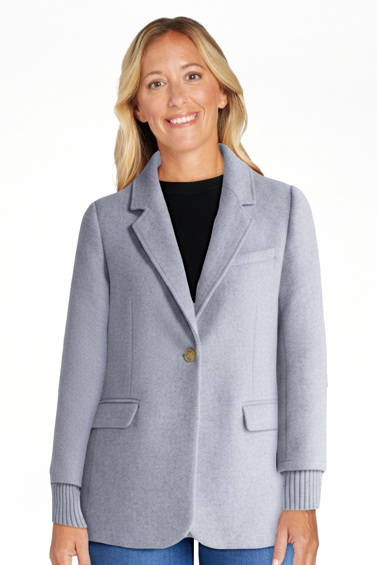 Free Assembly Women's and Women's Plus Single-Breasted Blazer with Ribbed Cuffs, Sizes XS-4X | Walmart (US)