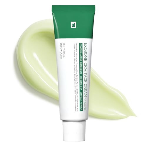 TOSOWOONG Exosome CICA Face Cream - Daily Soothing Moisturizer for Breakouts and Irritated Skin, Fast-Acting, Lightweight Korean Skincare for Redness and Blemish-Prone Skin, 50ml / 1.69 fl. oz. | Amazon (US)