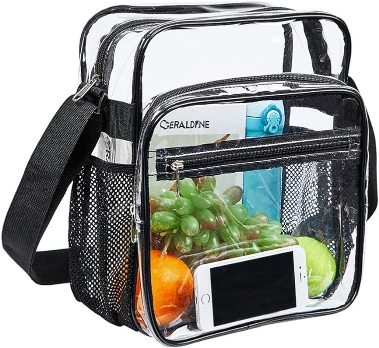 Clear Bag Stadium Approved, Clear Crossbody Messenger Shoulder Bag with Adjustable Strap for Conc... | Amazon (US)