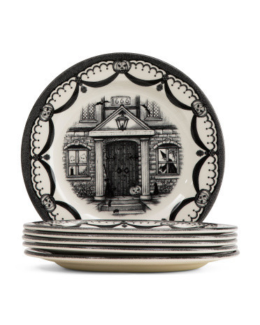 6Pc 8.25In Halloween House Side Plates | TJ Maxx