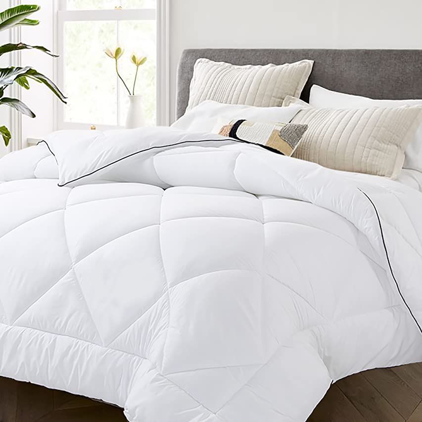 Bedsure King Comforter Duvet Insert - Down Alternative White Comforter King Size, Quilted All Season | Amazon (US)