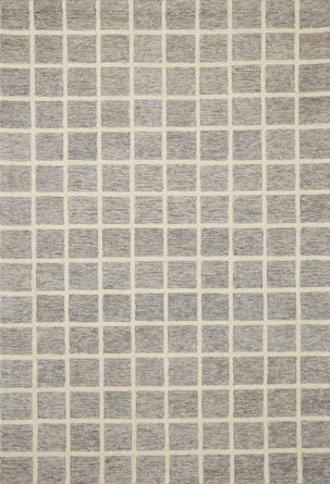 Chris Loves Julia x Loloi Polly Checkered Slate/Ivory Area Rug | Wayfair Professional