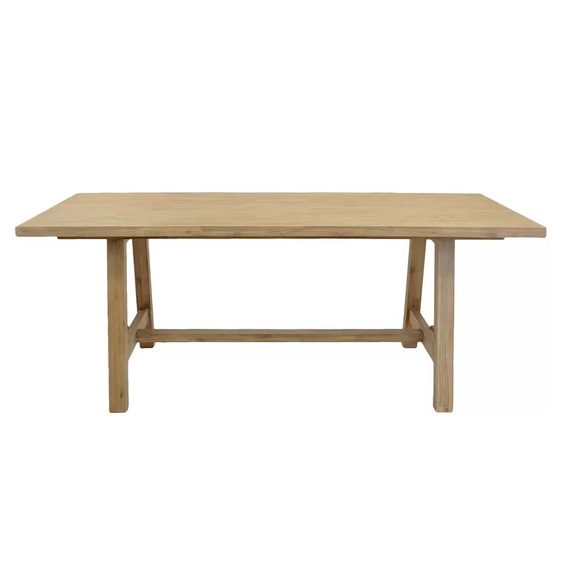 Alexa 78.5'' Acacia Solid Wood Trestle Dining Table | Wayfair North America