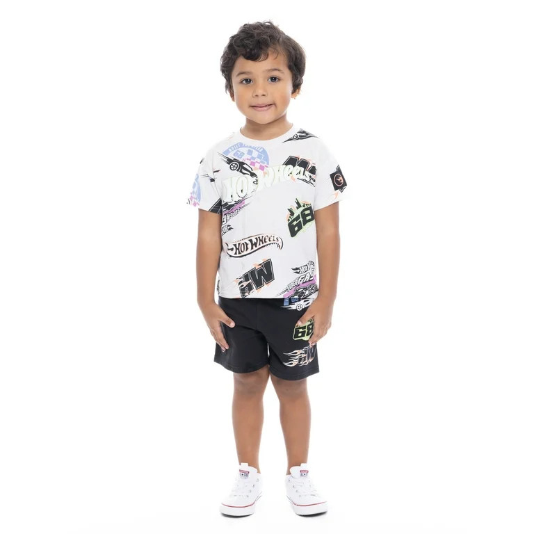 Hot Wheels Toddler Graphic Tee and Shorts Set, 2-Piece, Sizes 12M-5T | Walmart (US)