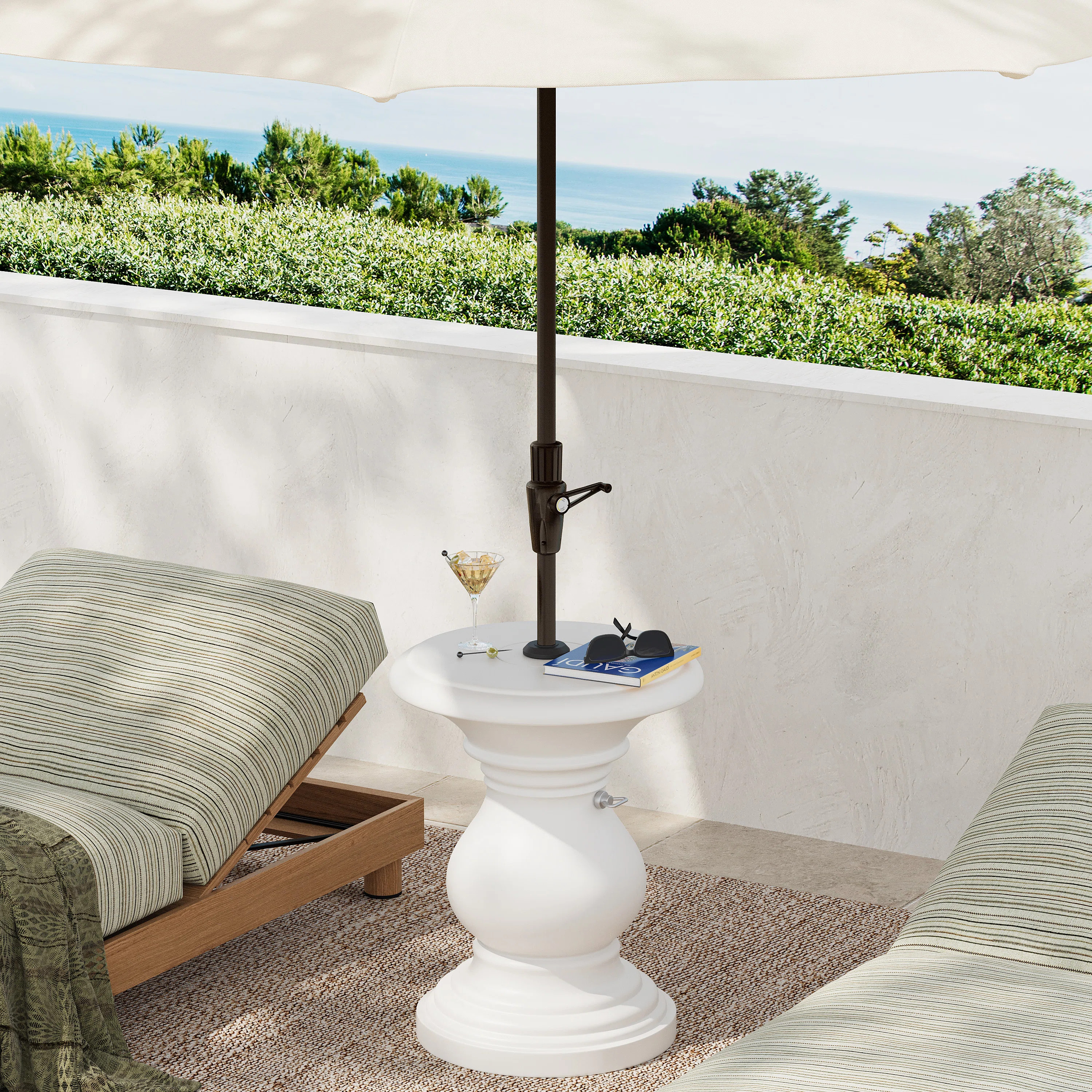Pelen Patio MGO Umbrella Base With Adjustable Pole Holder | Wayfair North America
