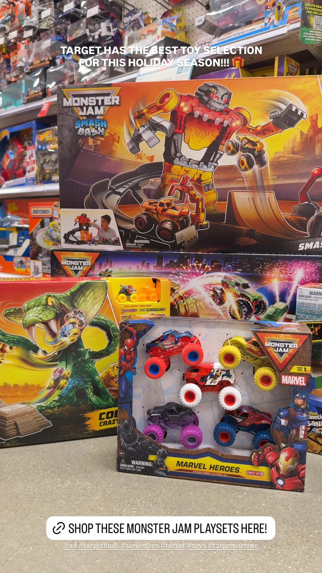 #ad | Check out this Monster Jam Smash & Bash playset! It was a huge hit for my boys & is currently 50% off!!!

@target

#targetfinds #targettoys #target #toys #targetpartner #kidsgifts #toddlergifts #giftideas for kids

#LTKKids #LTKGiftGuide #LTKHoliday