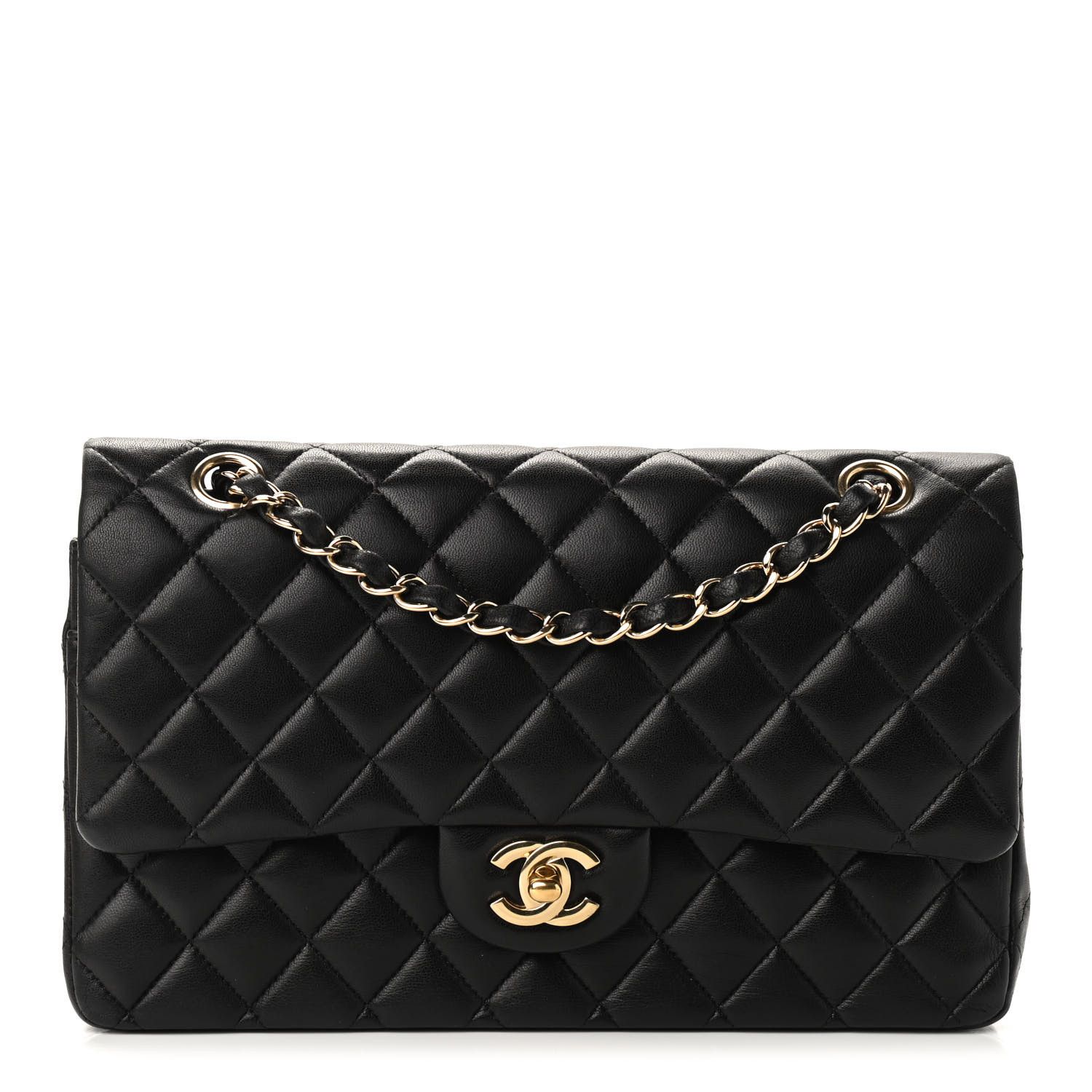 CHANEL

Lambskin Quilted Medium Double Flap Black | Fashionphile
