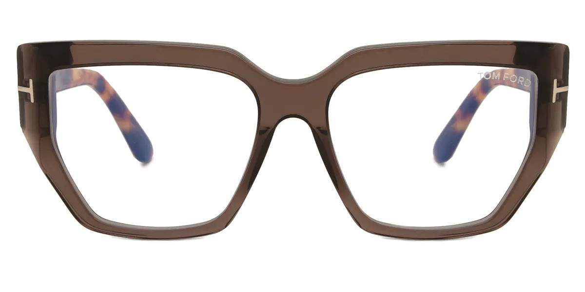Tom Ford FT5951-B 048 Blue-Light Block Women’s Glasses Brown Size 54 - Free Lenses - HSA/FSA Insurance - Blue Light Block Available | SmartBuyGlasses Global