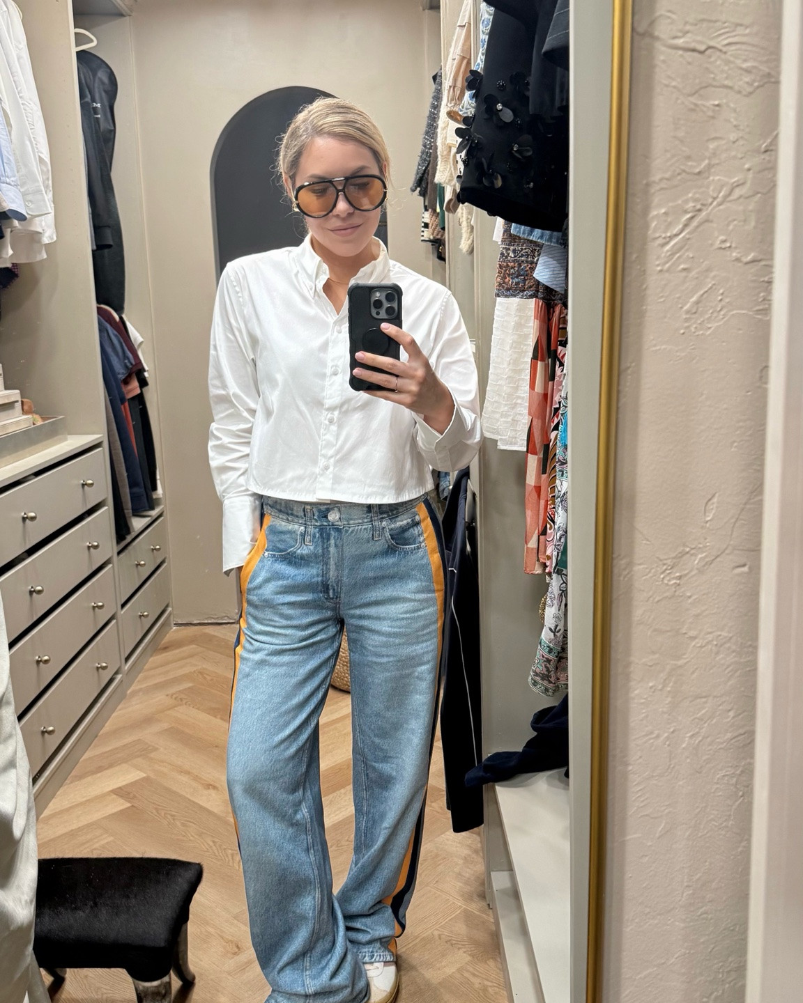 This cropped button down seems so luxe but is $20 on Amazon! And these are the viral pj jeans - I’m obsessed!

#LTKdayinmylife #LTKOver40 #LTKootd

#LTKootd #LTKgrwm #LTKdayinmylife