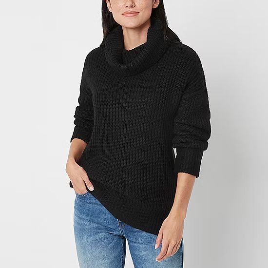 new!a.n.a Womens Cowl Neck Long Sleeve Pullover Sweater | JCPenney