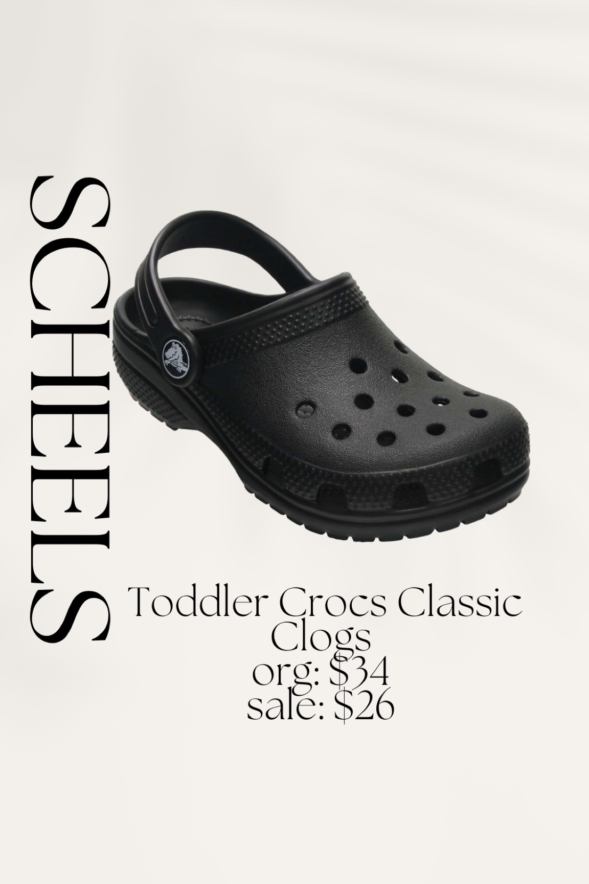 Scheels sale / toddler crocs / black pair on sale for only $26

#LTKCyberweek #LTKGiftGuide #LTKHoliday