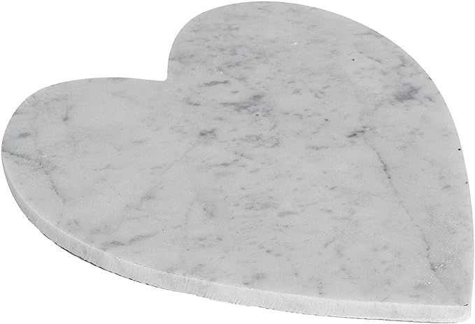Argon Tableware Heart Shaped Marble Kitchen Chopping Board - White | Amazon (US)