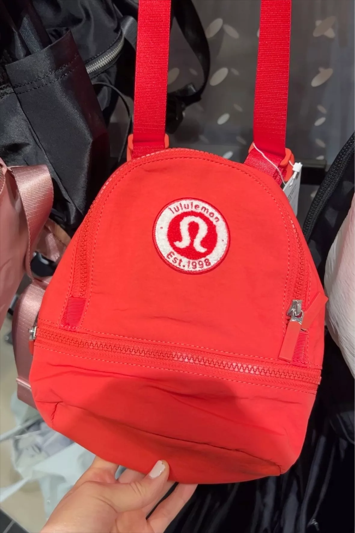 NEW Lululemon City Adventurer Backpack Mini Club Patch Love Red 11L