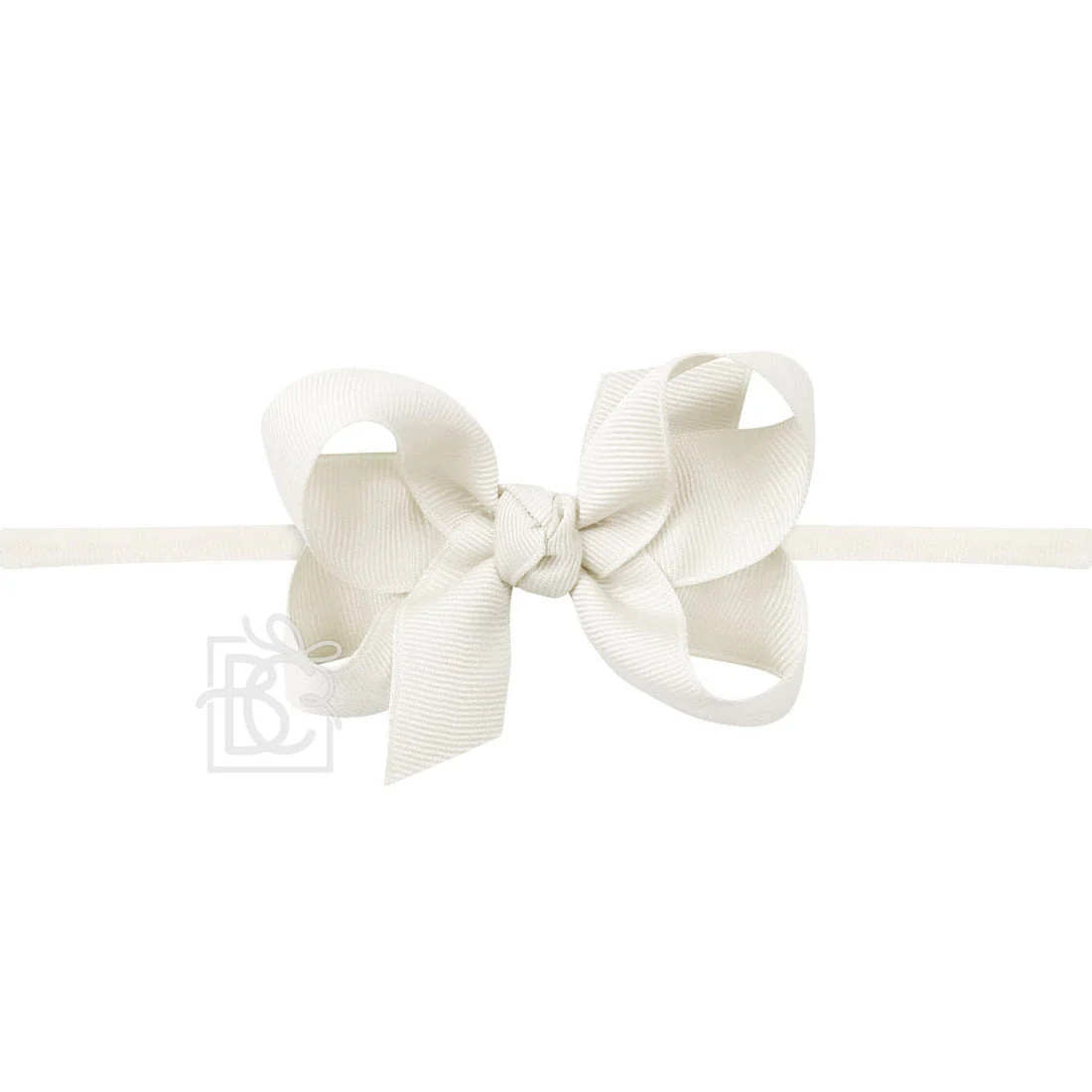 Beyond Creations Medium Grosgrain Bow on Baby Headband | JoJo Mommy