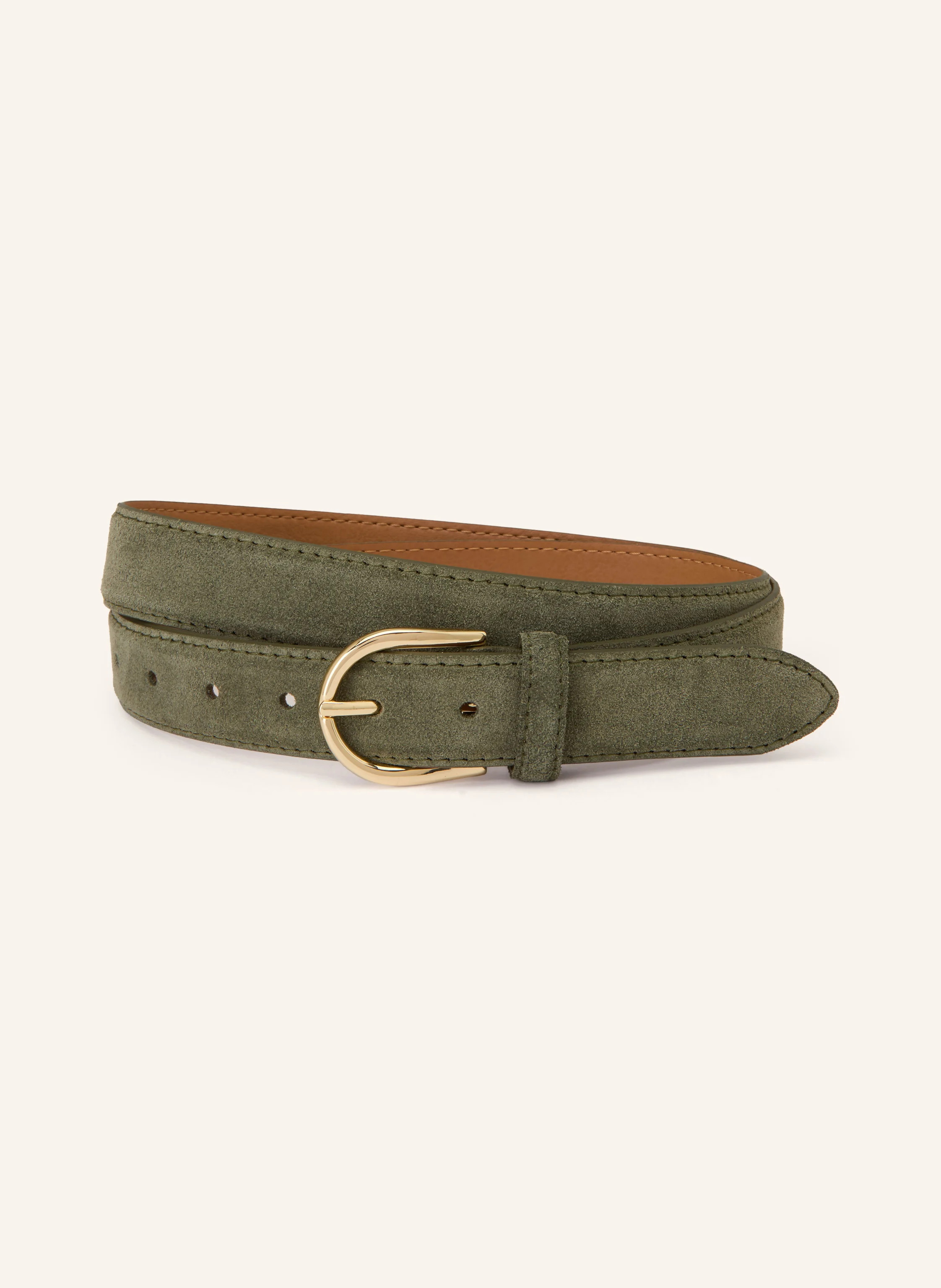 Vanzetti Lederg\u00fcrtel in khaki / gold | Breuninger (DACH)