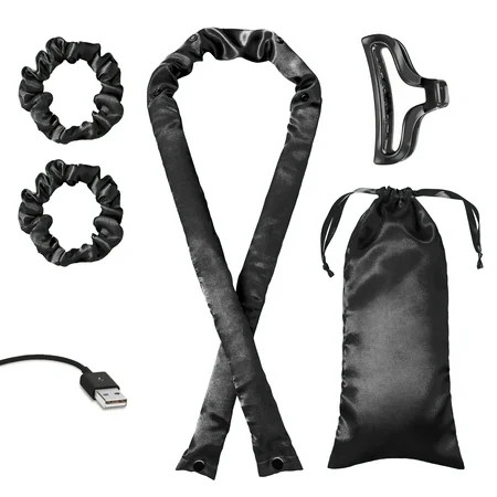 Conair 2-in-1 Heat & Heatless Hair Curler Set Satin Curling Ribbon & Accessories | Walmart (US)