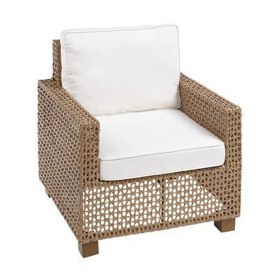 Modern Open-Weave Sand Armchair with Cushion | Pier 1 Imports