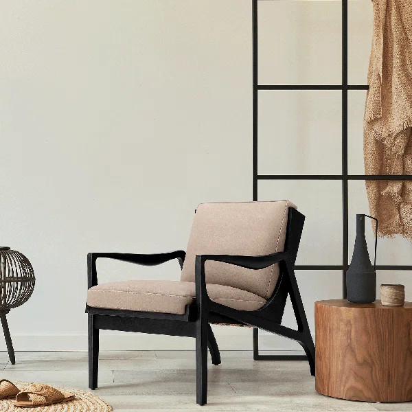 Jacobus Solid Wood Genuine Leather Armchair | Wayfair North America