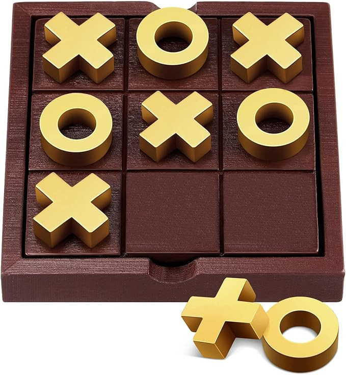 10 Piece Wooden Tic Tac Toe Coffee Table Game Table Decorations for Living Room Table Toy Decor f... | Amazon (US)