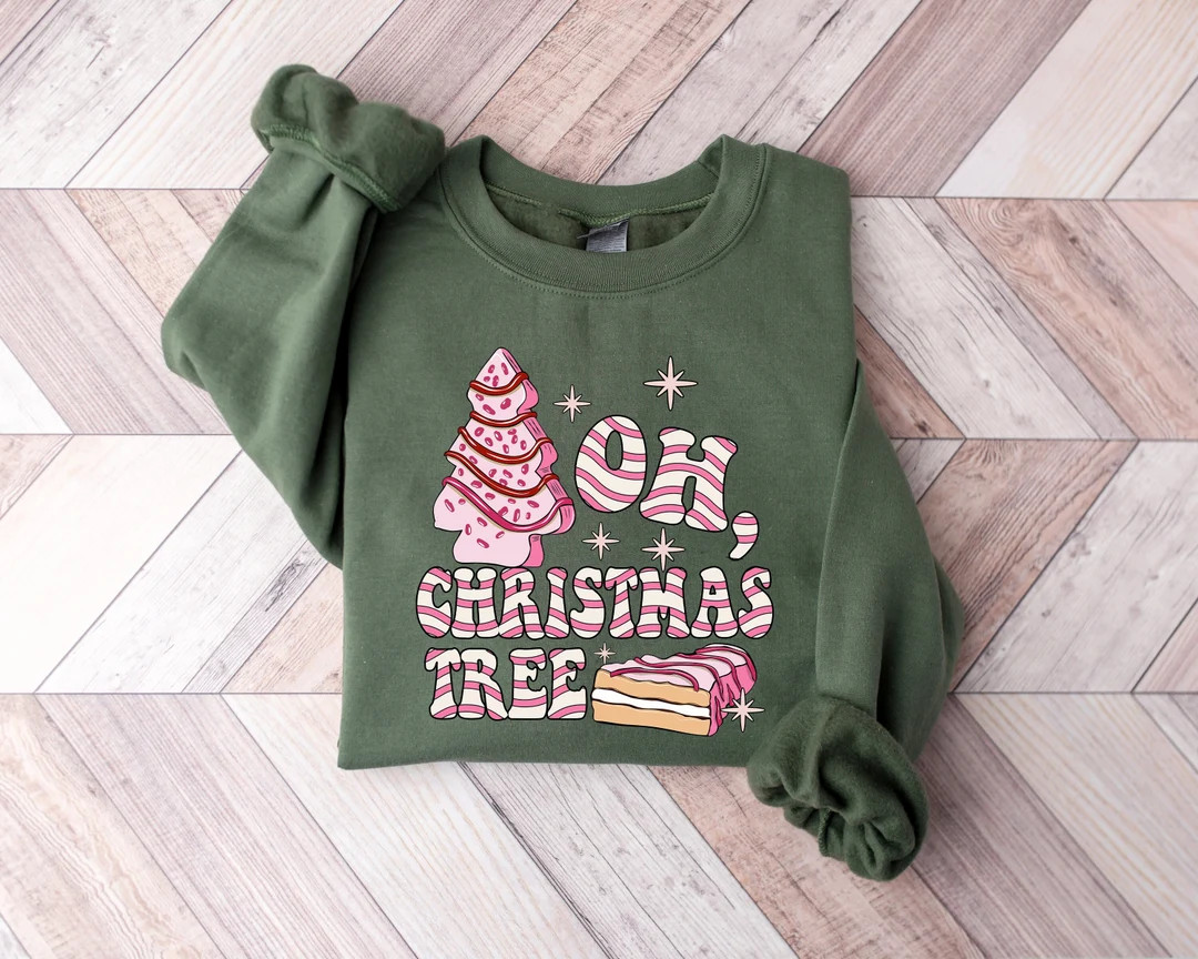 Oh Christmas Tree Sweatshirt Christmas Cake Sweatshirt - Etsy | Etsy (US)