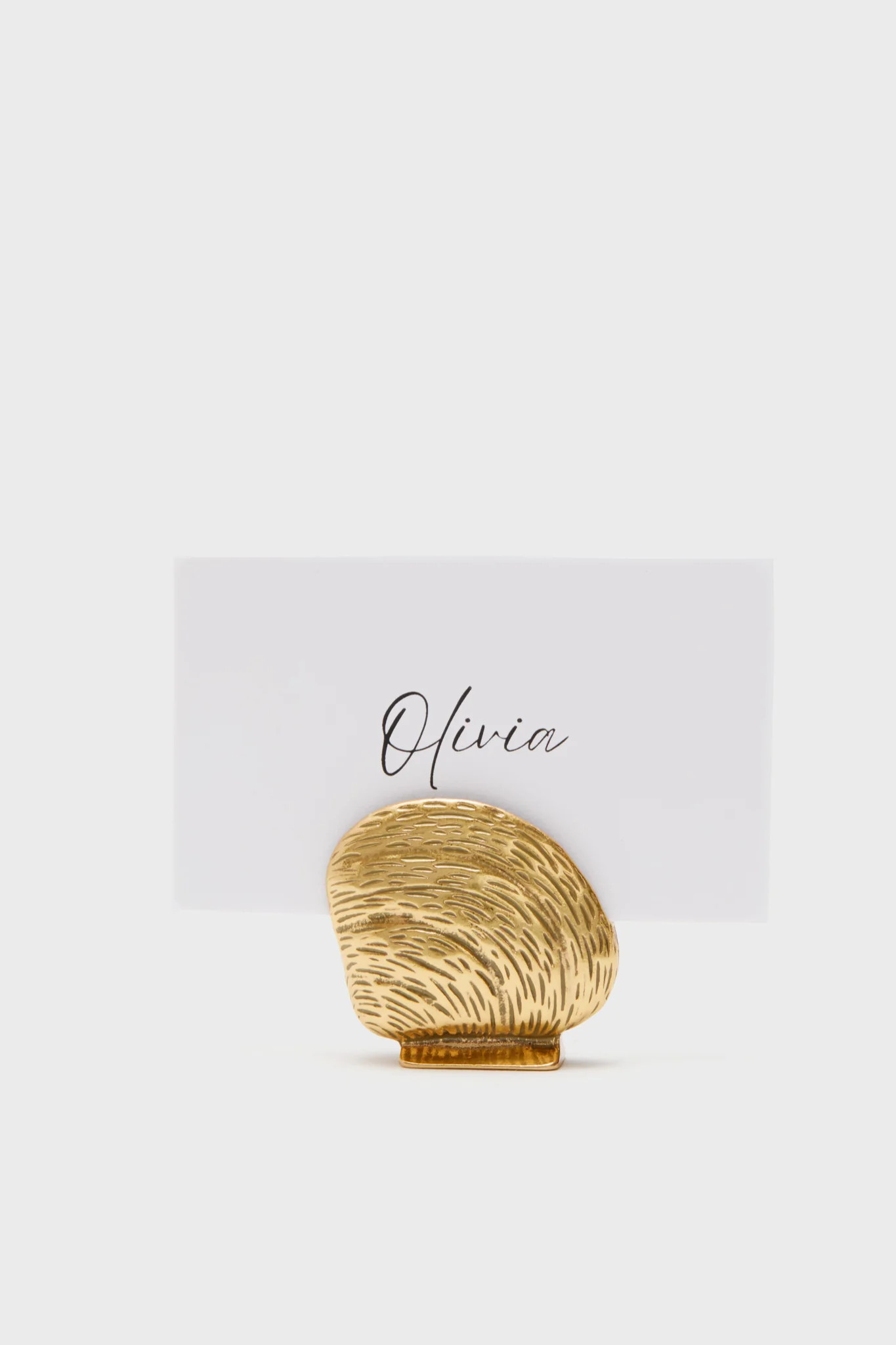 Gold Clam Shell Place Card Holders Set of 4 | Tuckernuck (US)