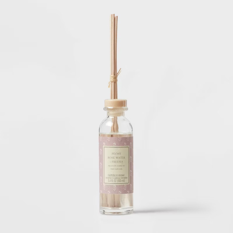 100ml Reed Diffuser with Cork Lid Peony Rose Water & Freesia Pink - Threshold™ | Target