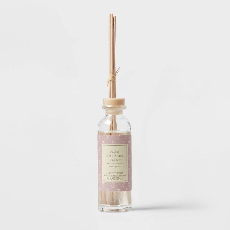 100ml Reed Diffuser with Cork Lid Peony Rose Water & Freesia Pink - Threshold™ | Target