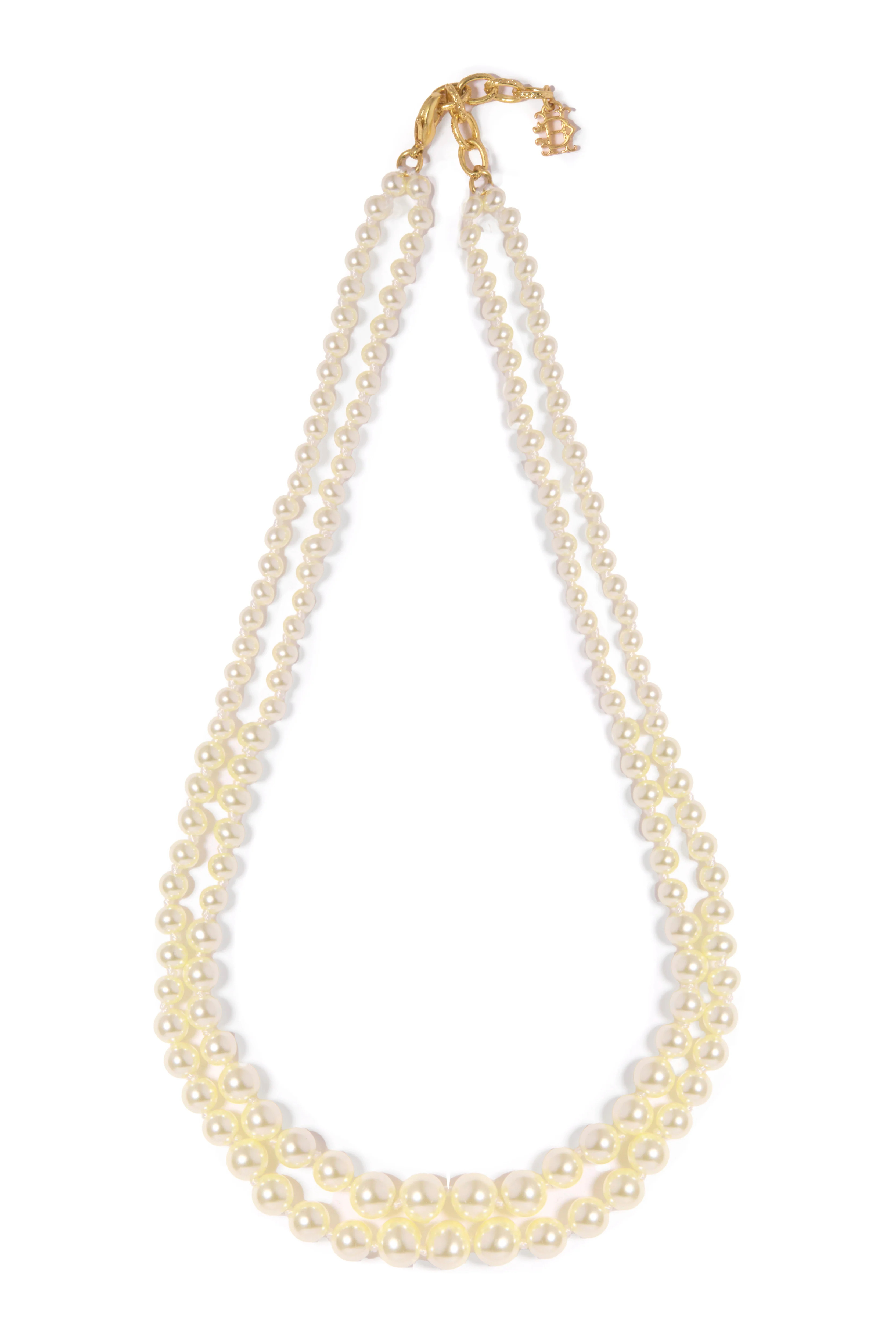 2 Layer Pearl Necklace (Champagne Pearl) | Holland Cooper